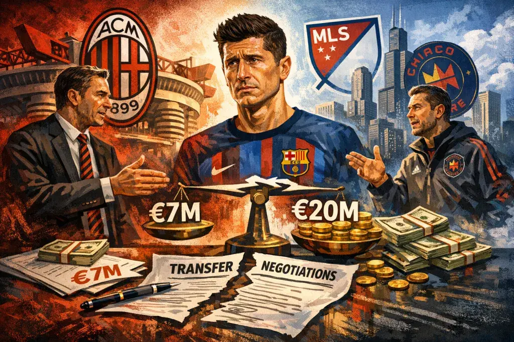 AC Milan Pursues Lewandowski Transfer as Wage Gap Complicates Negotiations